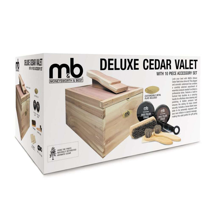 Delux Cedar Valet Polish Box Kit
